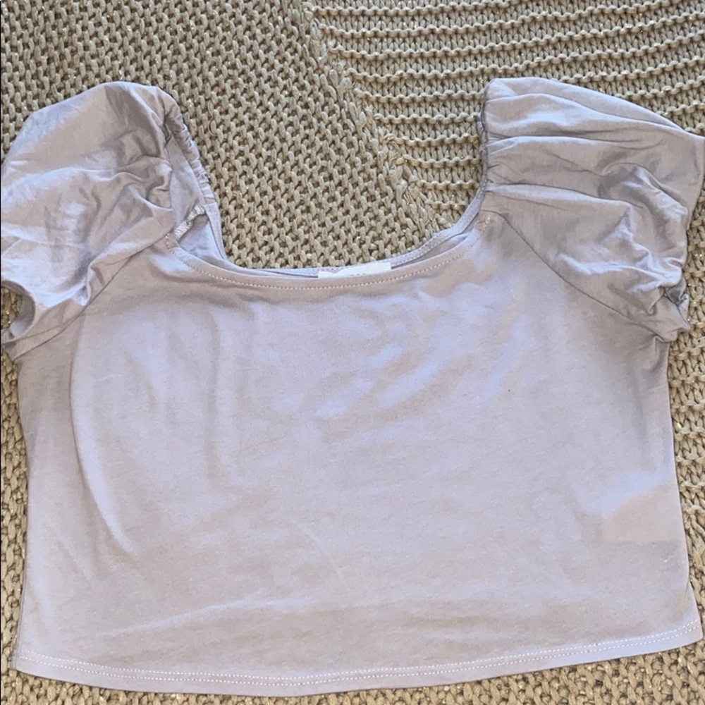 Puff Sleeve Crop Top